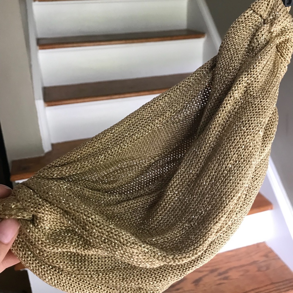 Gold lame martena Dietrich vintage hat